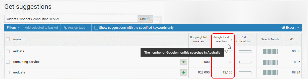 The Results for the keywords in the Self Service SEO tools Keyword planner will help your search engine marketing. What is seo? SEO is Search Engine Optimisation and means preparing your site so search engines find you and position you in their results.